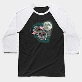 Three Moon Hamster Baseball T-Shirt